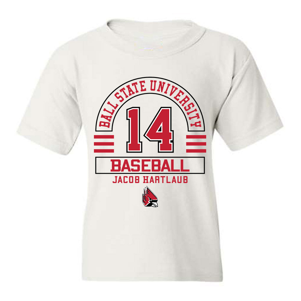 Ball State - NCAA Baseball : Jacob Hartlaub - Youth T-Shirt Classic Fashion Shersey