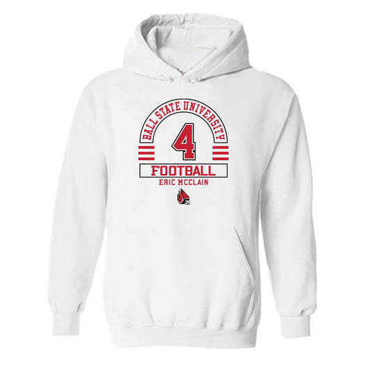 Ball State - NCAA Football : Eric McClain - Classic Fashion Shersey Hooded Sweatshirt-0