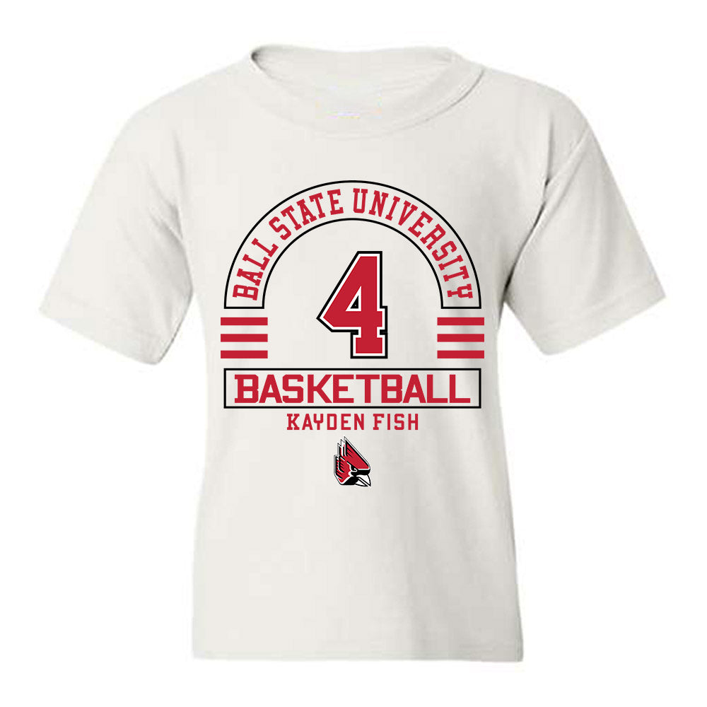 Ball State - NCAA Men's Basketball : Kayden Fish - Classic Fashion Shersey Youth T-Shirt-0