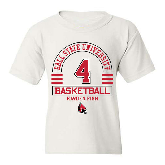 Ball State - NCAA Men's Basketball : Kayden Fish - Classic Fashion Shersey Youth T-Shirt-0
