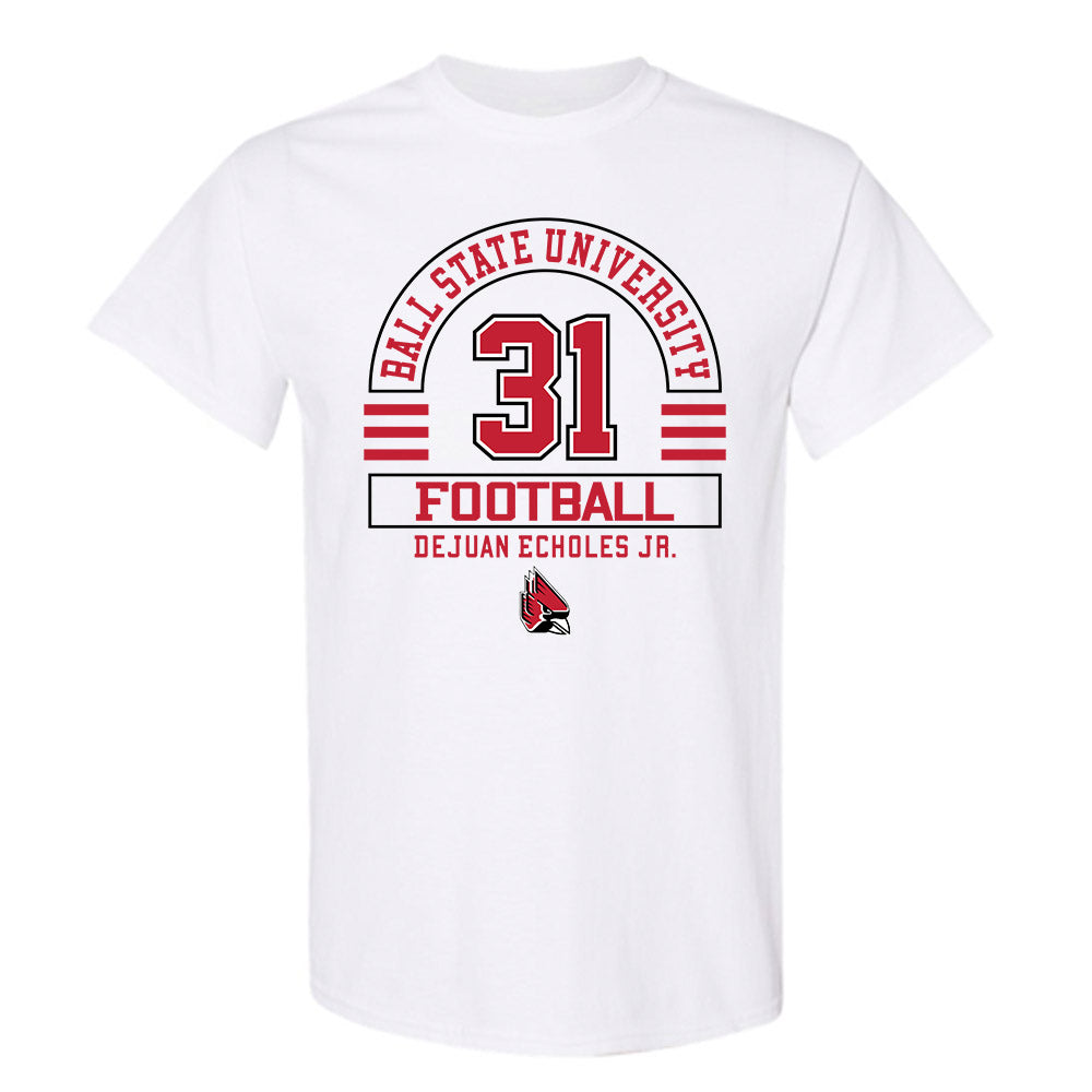 Ball State - NCAA Football : DeJuan Echoles Jr. - Classic Fashion Shersey T-Shirt-0