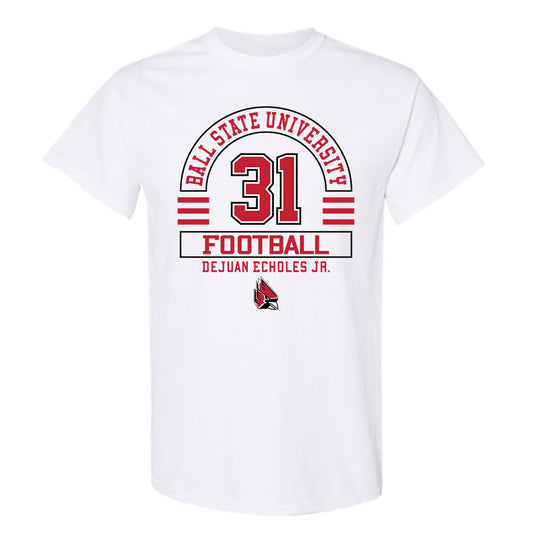 Ball State - NCAA Football : DeJuan Echoles Jr. - Classic Fashion Shersey T-Shirt-0