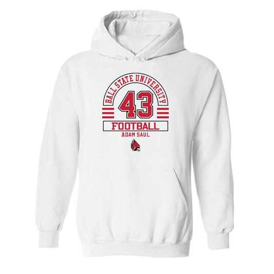 Ball State - NCAA Football : Adam Saul - Classic Fashion Shersey Hooded Sweatshirt-0