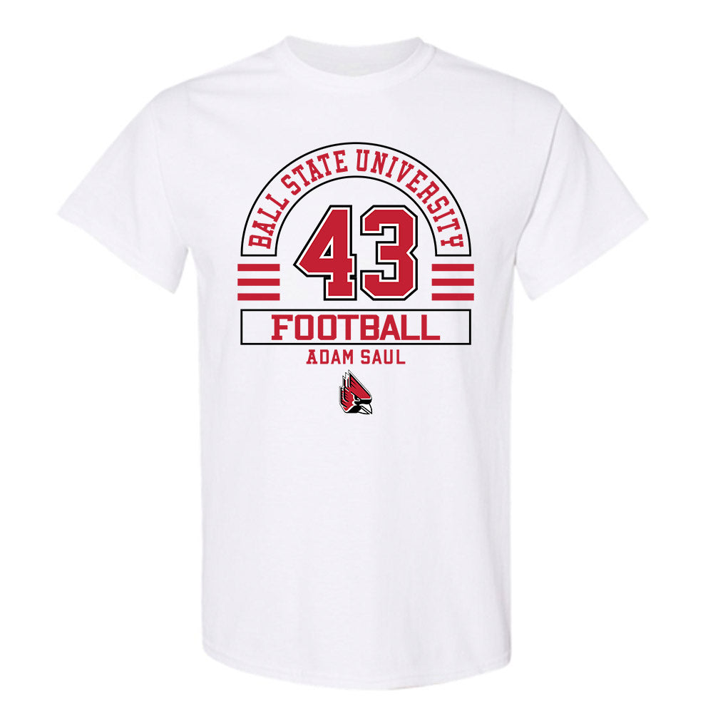 Ball State - NCAA Football : Adam Saul - Classic Fashion Shersey T-Shirt-0