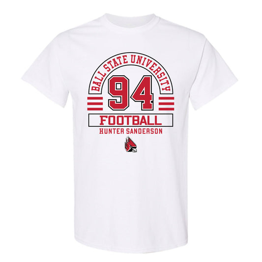 Ball State - NCAA Football : Hunter Sanderson - Classic Fashion Shersey T-Shirt-0