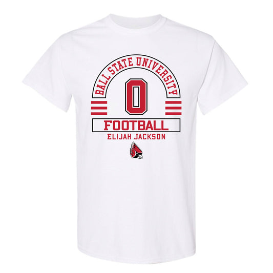 Ball State - NCAA Football : Elijah Jackson - Classic Fashion Shersey T-Shirt-0