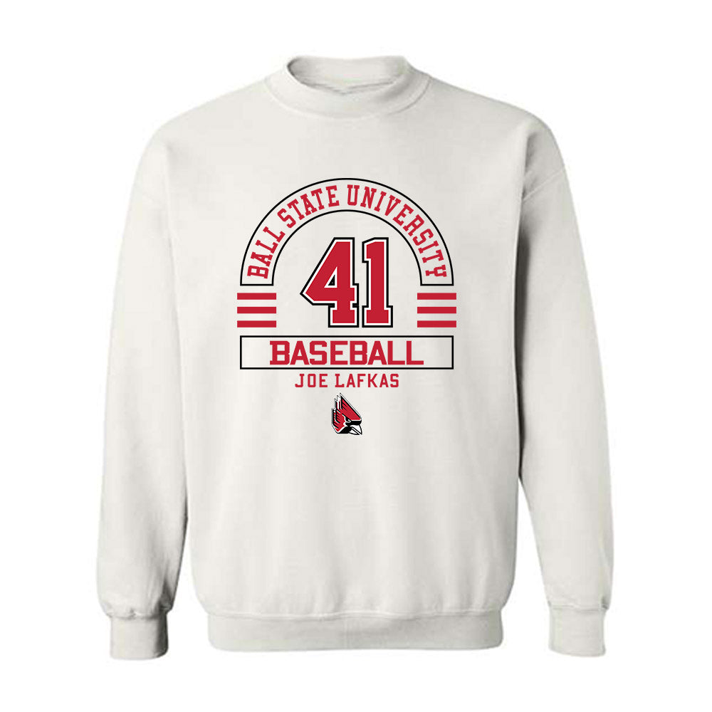 Ball State - NCAA Baseball : Joe Lafkas - Classic Fashion Shersey Crewneck Sweatshirt-0