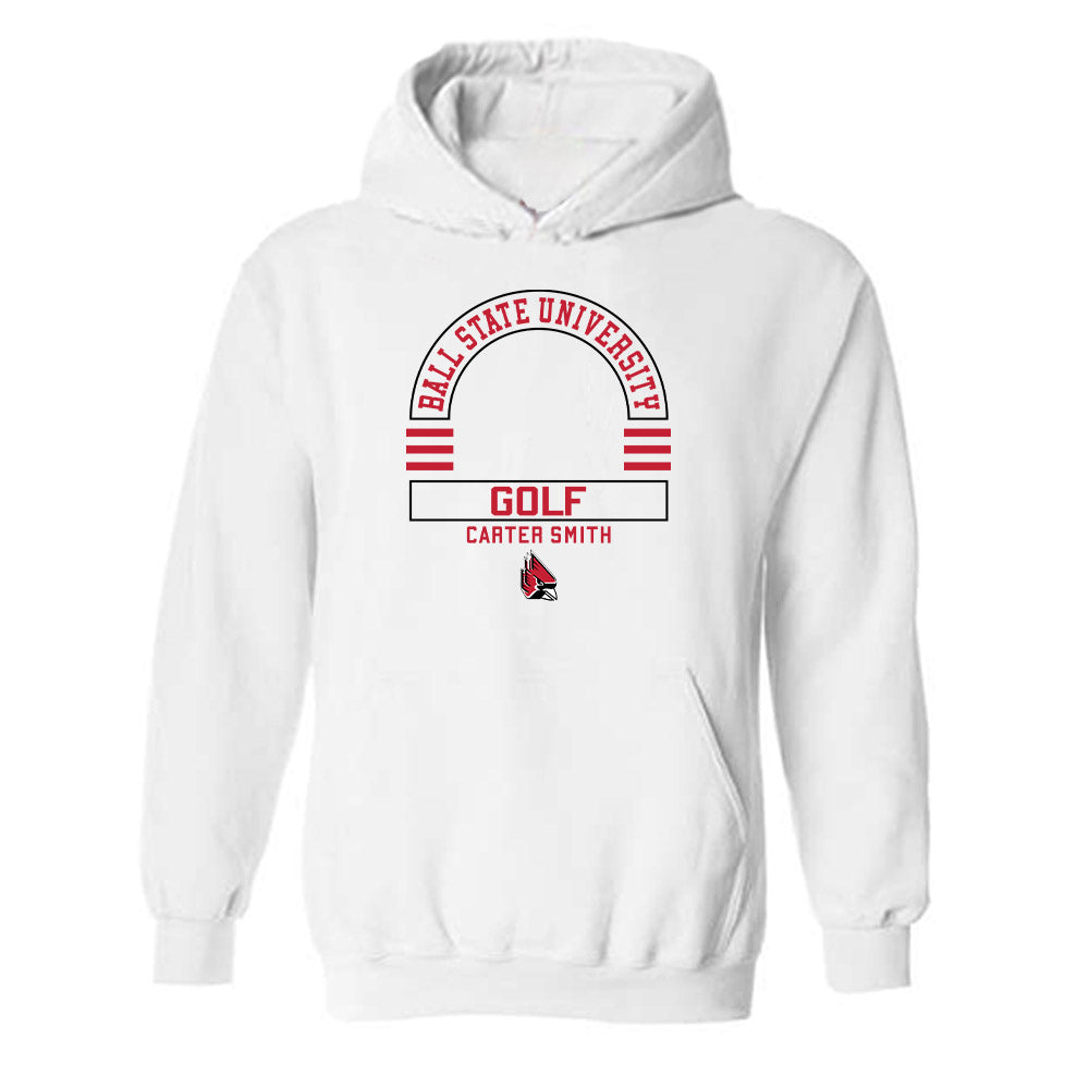 Ball State - NCAA Men's Golf : Carter Smith - Classic Fashion Shersey Hooded Sweatshirt-0