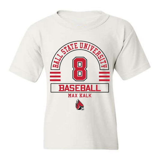 Ball State - NCAA Baseball : Max Kalk - Classic Fashion Shersey Youth T-Shirt
