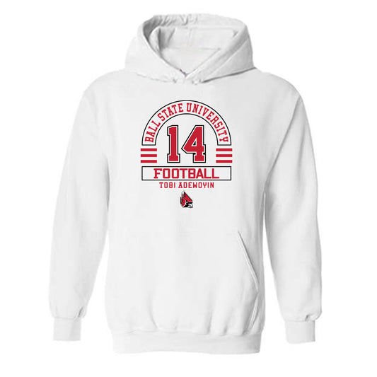Ball State - NCAA Football : Tobi Adewoyin - Classic Fashion Shersey Hooded Sweatshirt-0