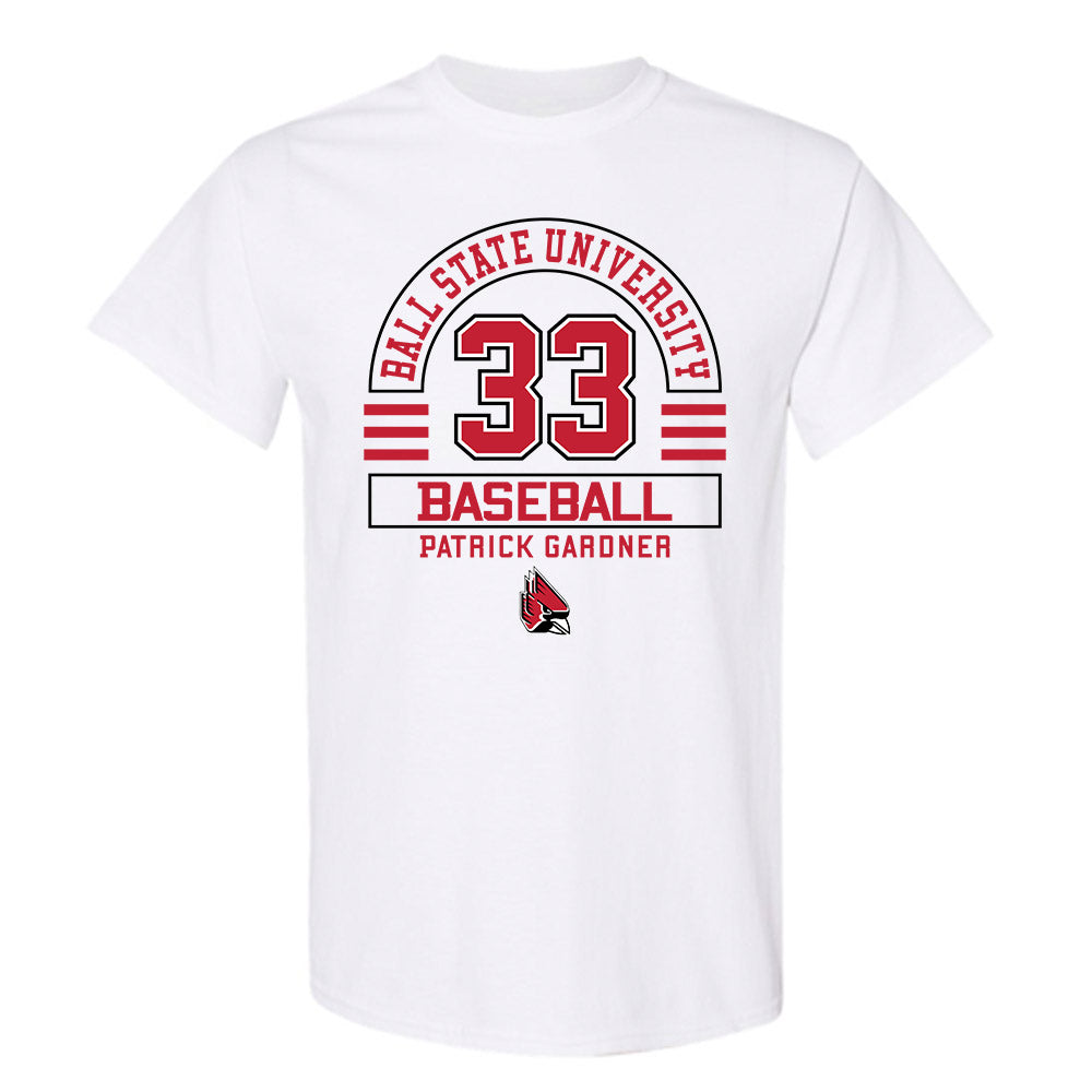 Ball State - NCAA Baseball : Patrick Gardner - Classic Fashion Shersey T-Shirt-0