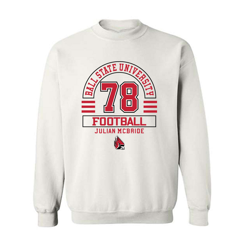 Ball State - NCAA Football : Julian McBride - Crewneck Sweatshirt Classic Fashion Shersey