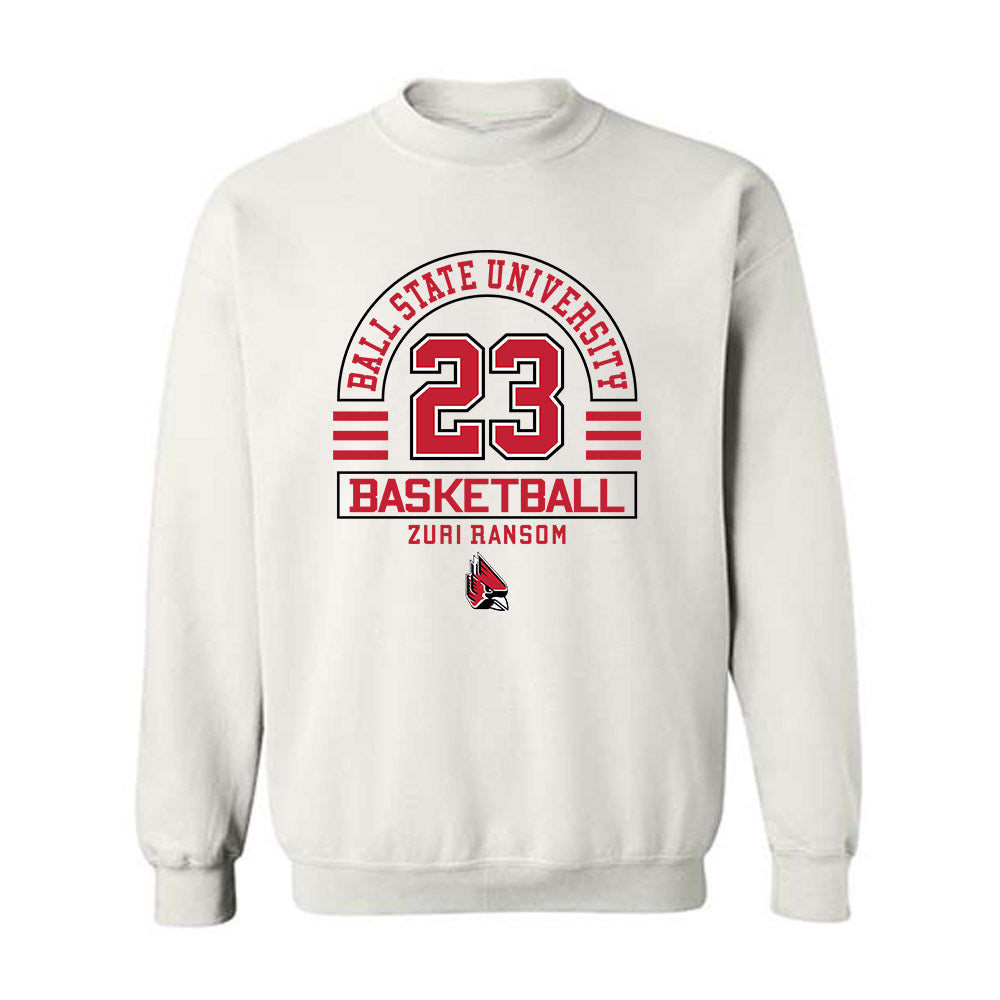 Ball State - NCAA Women's Basketball : Zuri Ransom - Classic Fashion Shersey Crewneck Sweatshirt-0