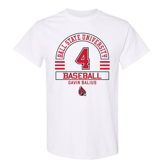 Ball State - NCAA Baseball : Gavin Balius - Classic Fashion Shersey T-Shirt-0