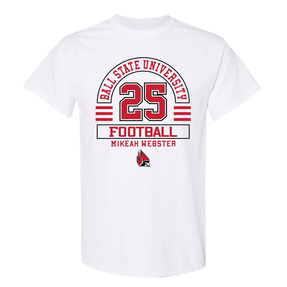 Ball State - NCAA Football : Mikeah Webster - Classic Fashion Shersey T-Shirt-0