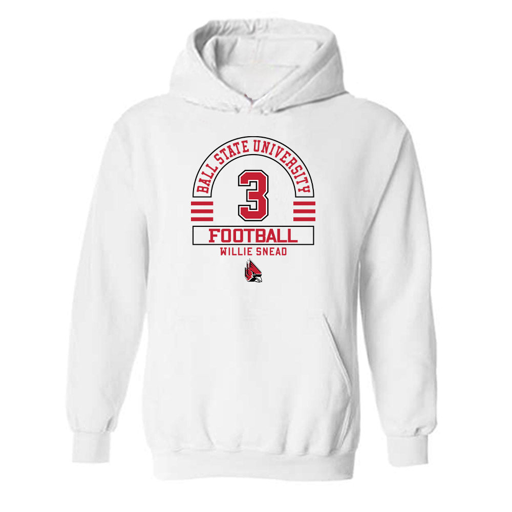 Ball State - NCAA Football : Willie Snead - Classic Fashion Shersey Hooded Sweatshirt-0