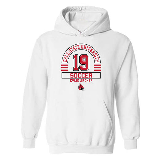 Ball State - NCAA Women's Soccer : Kylie Archer - Classic Fashion Shersey Hooded Sweatshirt-0