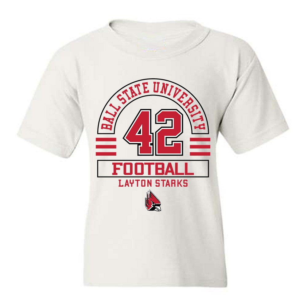 Ball State - NCAA Football : Layton Starks - Classic Fashion Shersey Youth T-Shirt-0