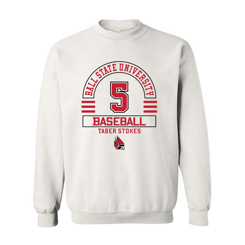 Ball State - NCAA Baseball : Taber Stokes - Classic Fashion Shersey Crewneck Sweatshirt-0