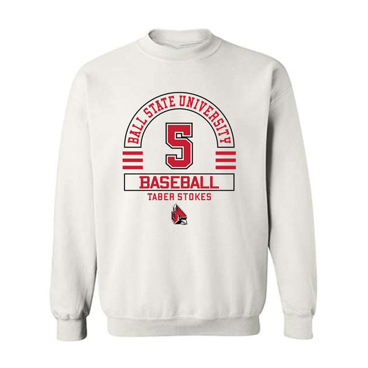 Ball State - NCAA Baseball : Taber Stokes - Classic Fashion Shersey Crewneck Sweatshirt-0