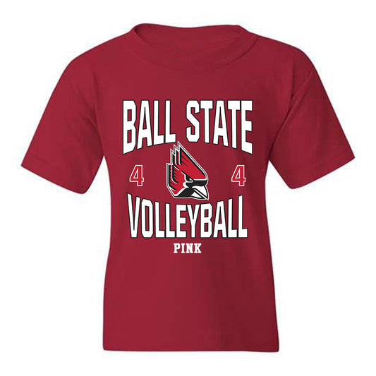 Ball State - NCAA Men's Volleyball : Xander Pink - Classic Fashion Shersey Youth T-Shirt