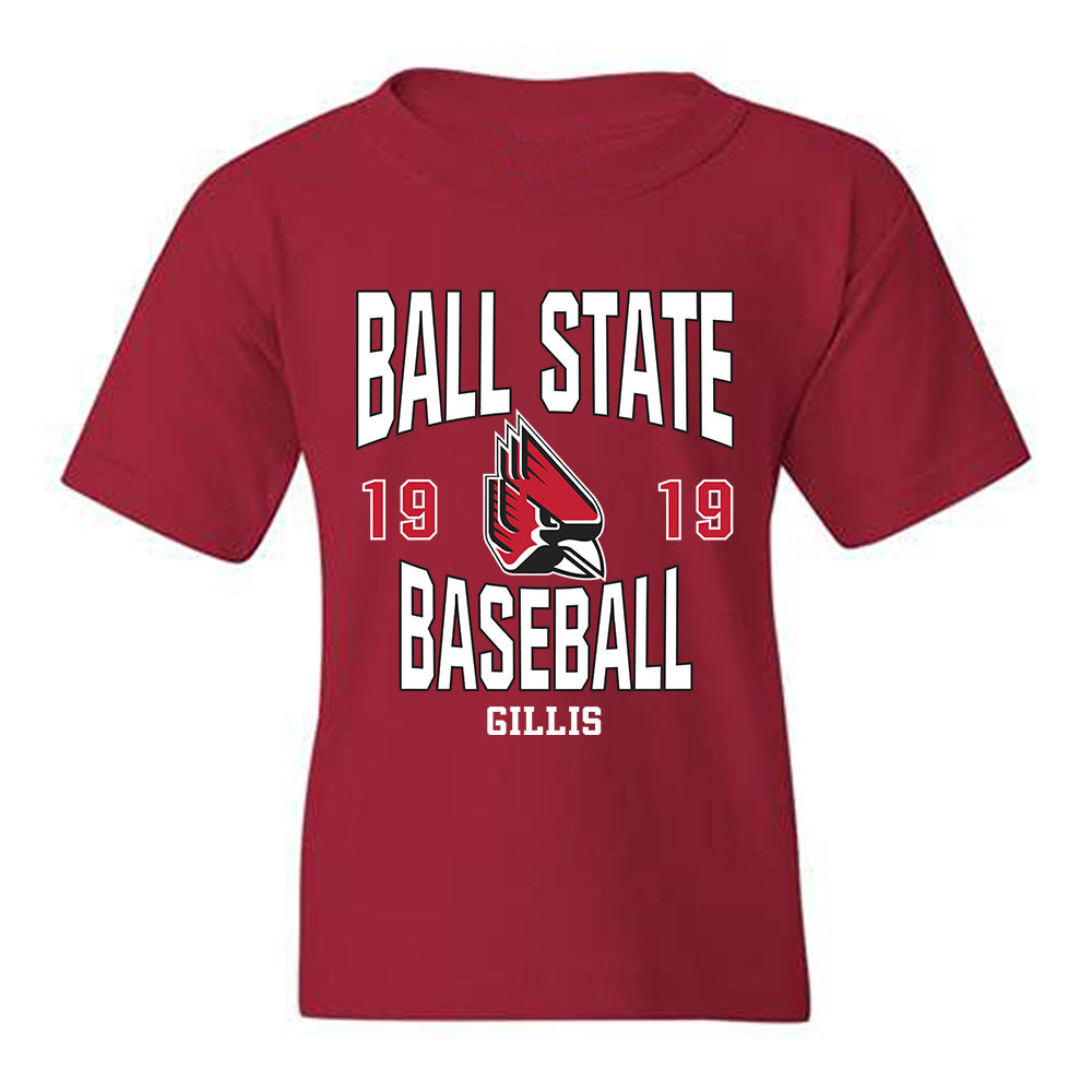 Ball State - NCAA Baseball : Jacob Gillis - Classic Fashion Shersey Youth T-Shirt-0