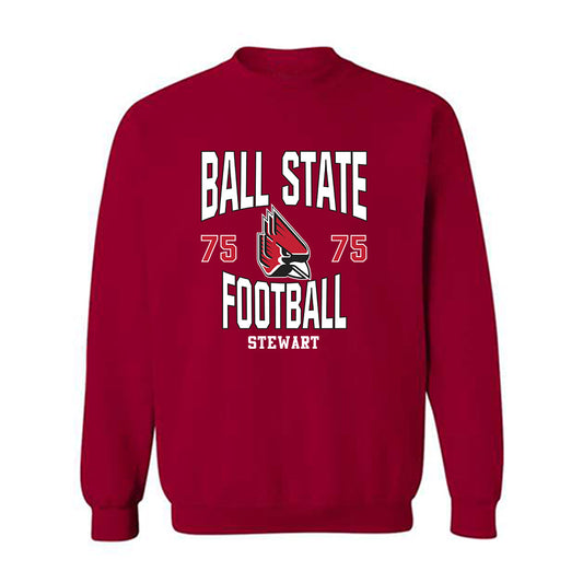 Ball State - NCAA Football : Corey Stewart - Crewneck Sweatshirt Classic Fashion Shersey