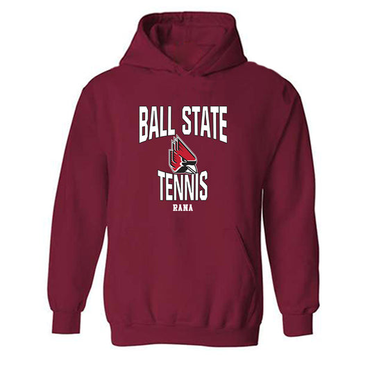 Ball State - NCAA Women's Tennis : Priyanka Rana - Classic Fashion Shersey Hooded Sweatshirt-0