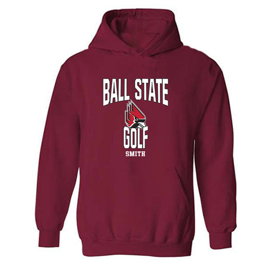 Ball State - NCAA Men's Golf : Carter Smith - Classic Fashion Shersey Hooded Sweatshirt-0