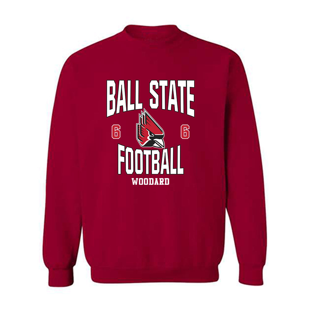 Ball State - NCAA Football : Tavion Woodard - Crewneck Sweatshirt Classic Fashion Shersey