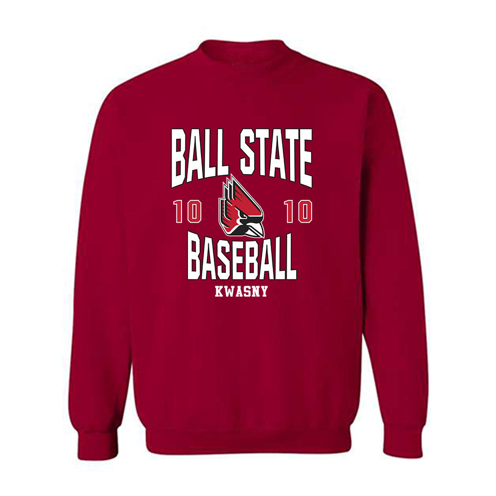 Ball State - NCAA Baseball : Zach Kwasny - Classic Fashion Shersey Crewneck Sweatshirt-0