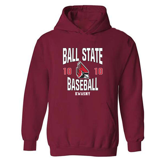 Ball State - NCAA Baseball : Zach Kwasny - Classic Fashion Shersey Hooded Sweatshirt-0