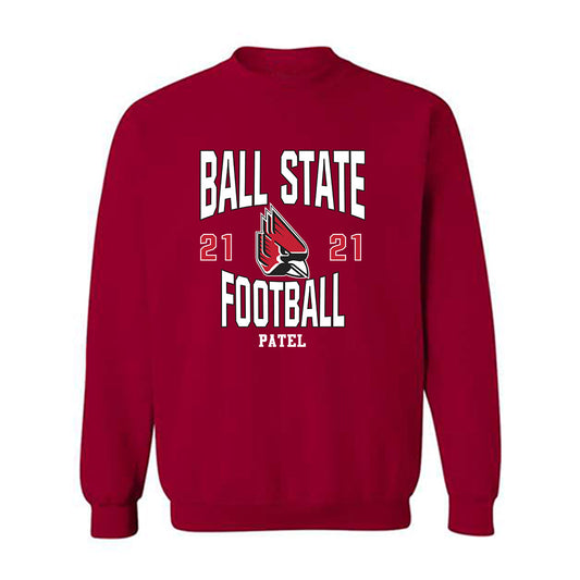 Ball State - NCAA Football : Dahya Patel - Crewneck Sweatshirt Classic Fashion Shersey
