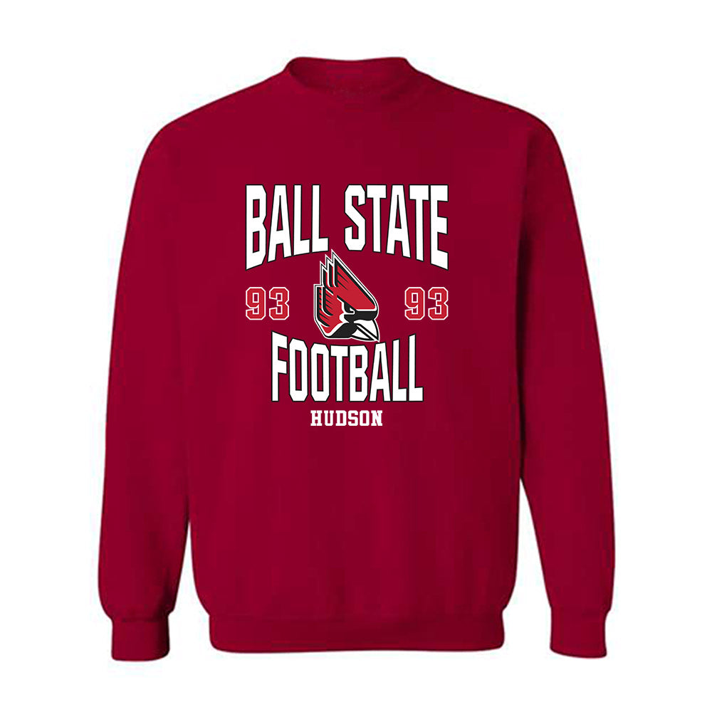 Ball State - NCAA Football : Scott Hudson - Classic Fashion Shersey Crewneck Sweatshirt-0