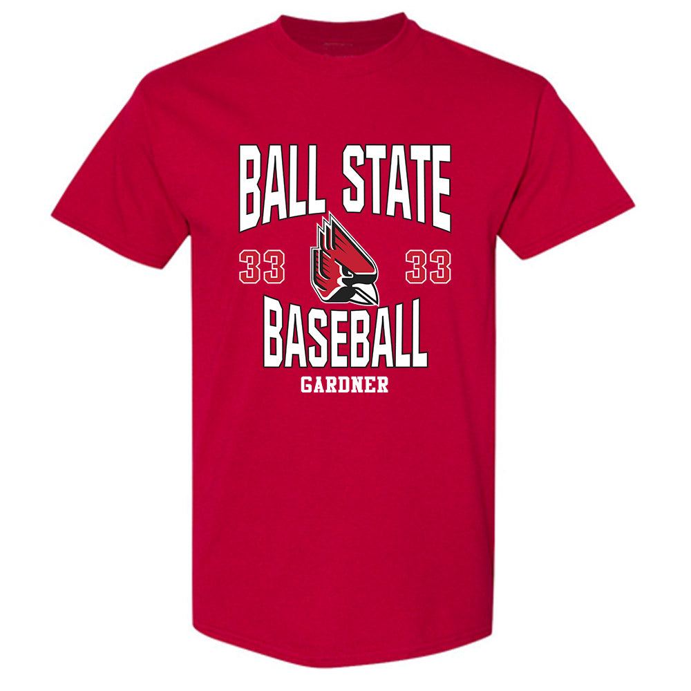 Ball State - NCAA Baseball : Patrick Gardner - Classic Fashion Shersey T-Shirt-0