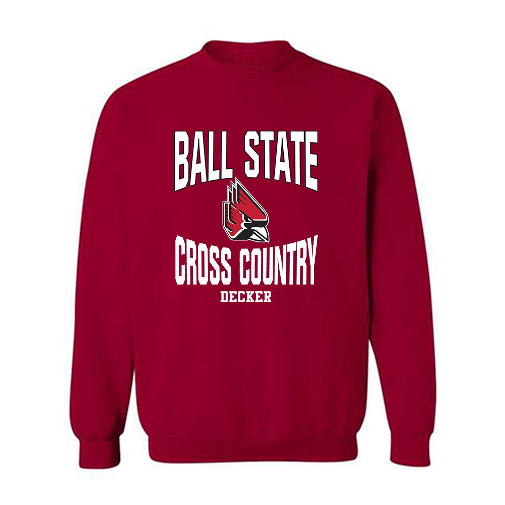 Ball State - NCAA Women's Cross Country : Emily Decker - Classic Fashion Shersey Crewneck Sweatshirt-0