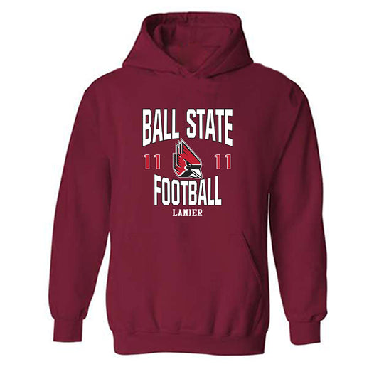 Ball State - NCAA Football : Donovan Lanier - Classic Fashion Shersey Hooded Sweatshirt-0
