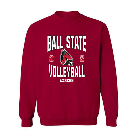 Ball State - NCAA Women's Volleyball : Reese Axness - Classic Fashion Shersey Crewneck Sweatshirt-0