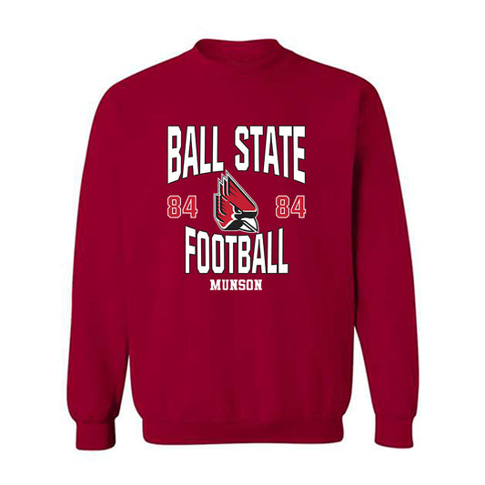 Ball State - NCAA Football : Nick Munson - Crewneck Sweatshirt Classic Fashion Shersey