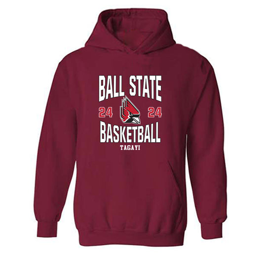 Ball State - NCAA Women's Basketball : Aniss Tagayi - Classic Fashion Shersey Hooded Sweatshirt-0