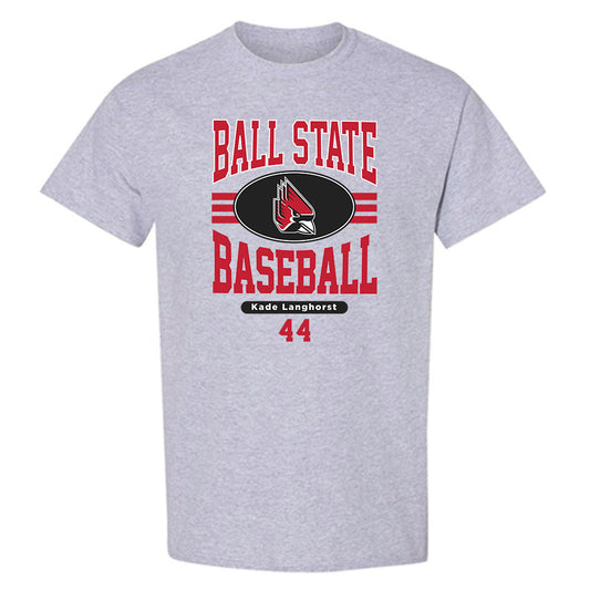 Ball State - NCAA Baseball : Kade Langhorst - Classic Fashion Shersey T-Shirt-0