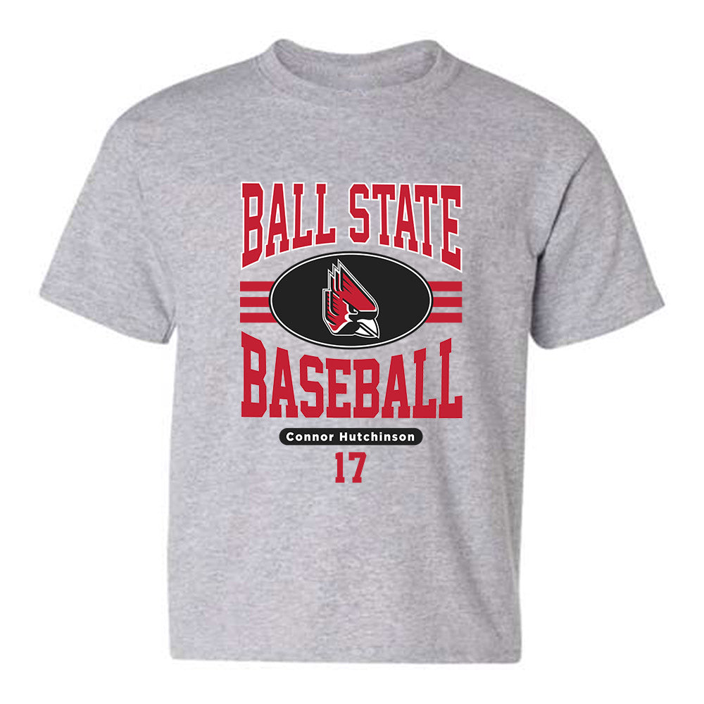 Ball State - NCAA Baseball : Connor Hutchinson - Classic Fashion Shersey Youth T-Shirt