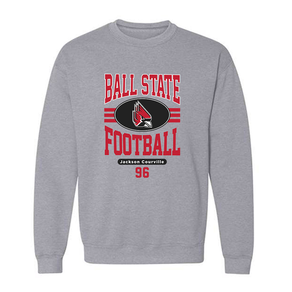 Ball State - NCAA Football : Jackson Courville - Crewneck Sweatshirt Classic Fashion Shersey