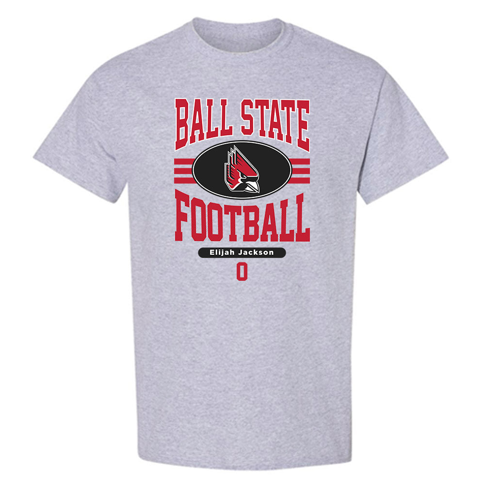 Ball State - NCAA Football : Elijah Jackson - Classic Fashion Shersey T-Shirt-0