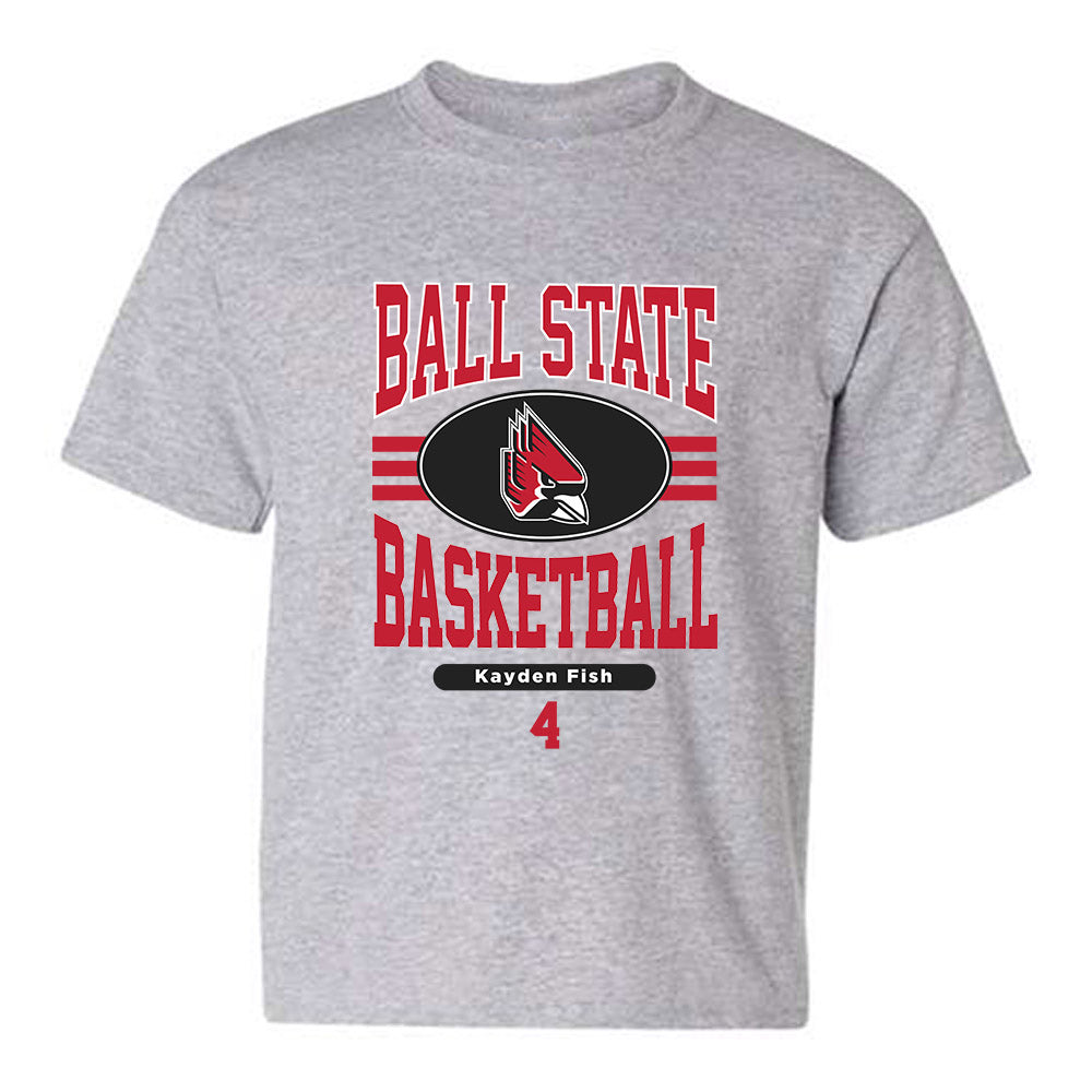 Ball State - NCAA Men's Basketball : Kayden Fish - Classic Fashion Shersey Youth T-Shirt-0