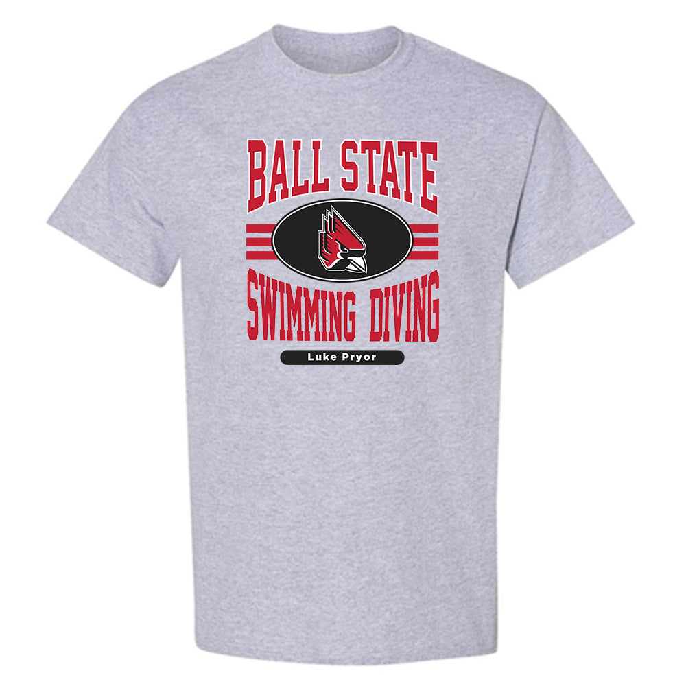 Ball State - NCAA Men's Swimming & Diving : Luke Pryor - Classic Fashion Shersey T-Shirt-0