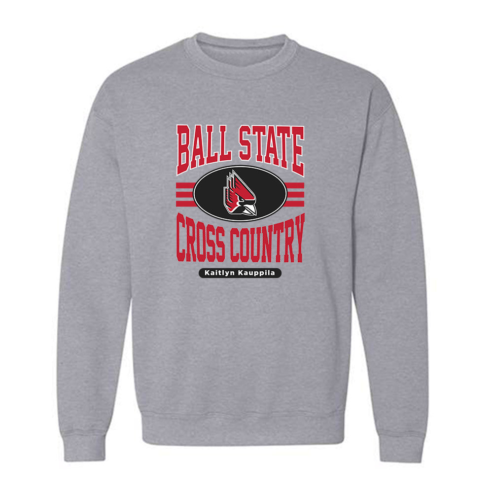 Ball State - NCAA Women's Cross Country : Kaitlyn Kauppila - Classic Fashion Shersey Crewneck Sweatshirt-0