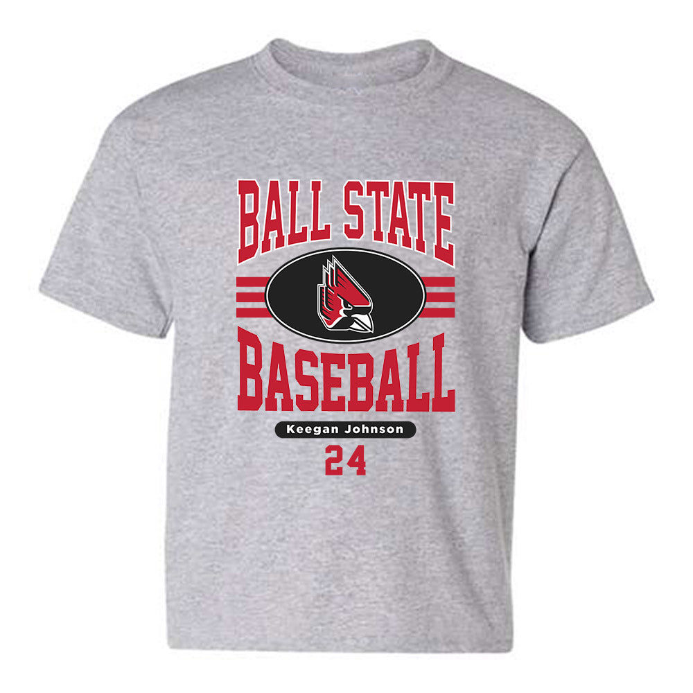 Ball State - NCAA Baseball : Keegan Johnson - Classic Fashion Shersey Youth T-Shirt-0