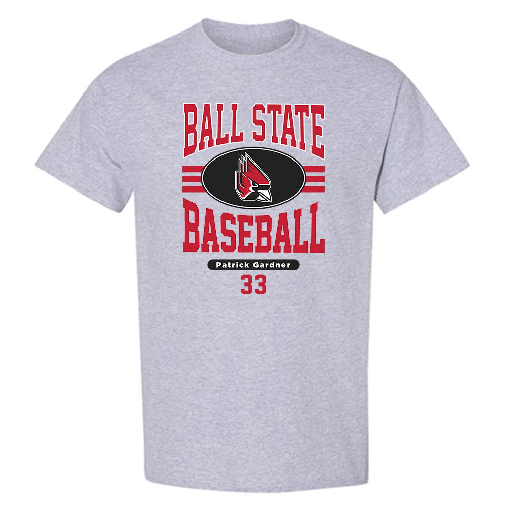 Ball State - NCAA Baseball : Patrick Gardner - Classic Fashion Shersey T-Shirt-0