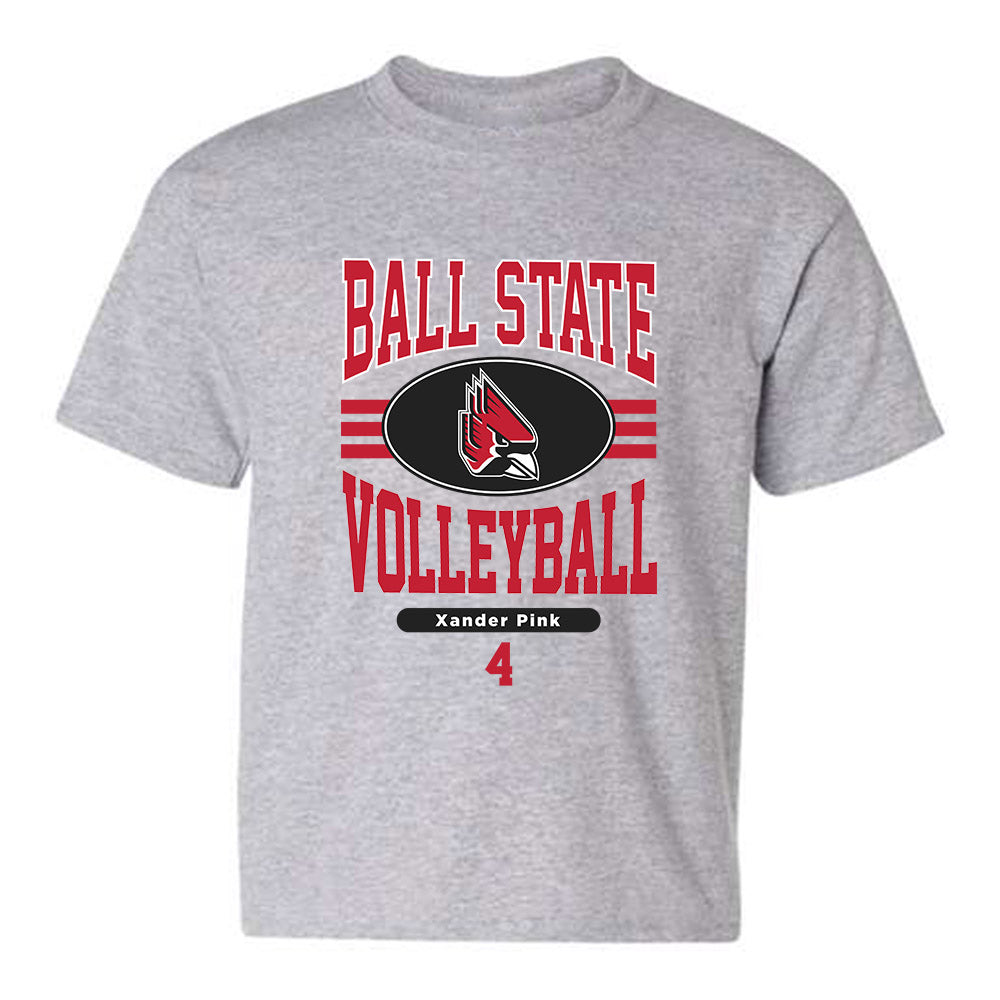 Ball State - NCAA Men's Volleyball : Xander Pink - Classic Fashion Shersey Youth T-Shirt